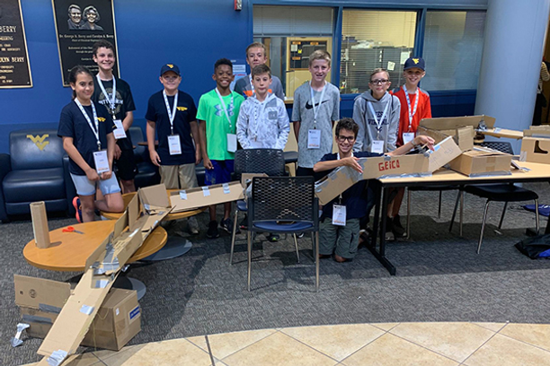 A team of students with their STEM project